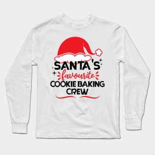 santa's favourite cookie baking crew Long Sleeve T-Shirt